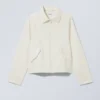 Chaqueta de corte regular en mezcla de lino – blanco roto Chaqueta de corte regular en mezcla de lino – blanco roto
