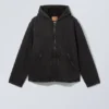 Chaqueta de denim con capucha y forro polar – Black Tie Chaqueta de denim con capucha y forro polar – Black Tie