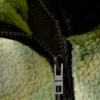Chaqueta de forro polar con cremallera de corte holgado – Verde marmolado Chaqueta de forro polar con cremallera de corte holgado – Verde marmolado