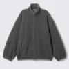 Chaqueta de forro polar con cremallera – Gris oscuro jaspeado Chaqueta de forro polar con cremallera – Gris oscuro jaspeado