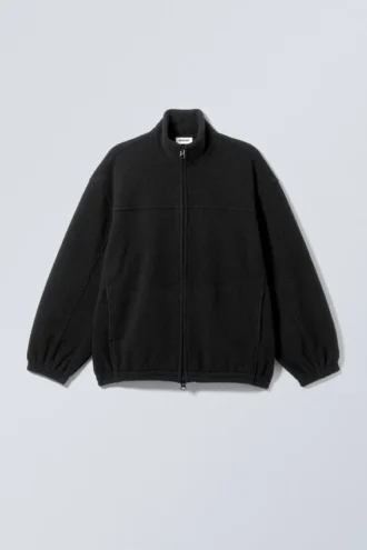 Chaqueta de forro polar con cremallera – Negro