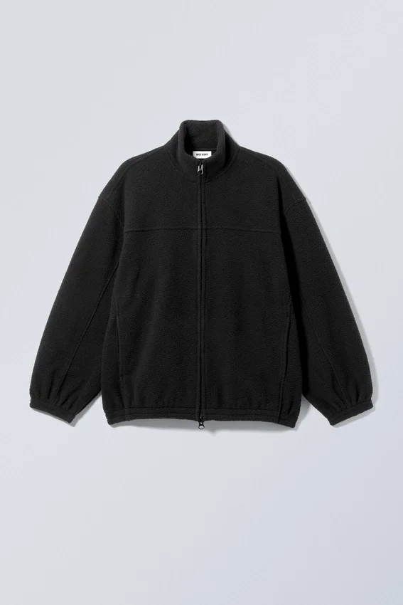 Chaqueta de forro polar con cremallera – Negro Chaqueta de forro polar con cremallera – Negro