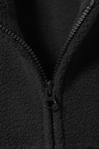 Chaqueta de forro polar con cremallera – Negro