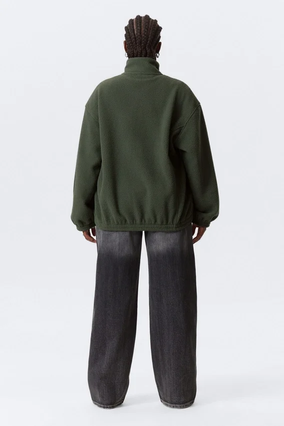 Chaqueta de forro polar con cremallera – Verde oscuro Chaqueta de forro polar con cremallera – Verde oscuro