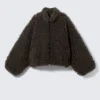 Chaqueta de forro polar mullido – Marrón Chaqueta de forro polar mullido – Marrón