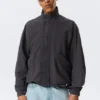 Chaqueta de lona de algodón de corte holgado – Negro lavado Chaqueta de lona de algodón de corte holgado – Negro lavado