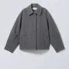 Chaqueta de mezcla de lana Tana – Gris oscuro Chaqueta de mezcla de lana Tana – Gris oscuro