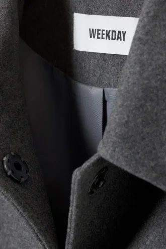 Chaqueta de mezcla de lana Tana – Gris oscuro