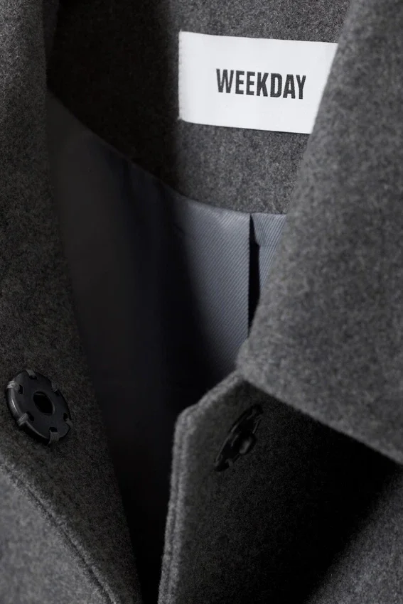 Chaqueta de mezcla de lana Tana – Gris oscuro Chaqueta de mezcla de lana Tana – Gris oscuro