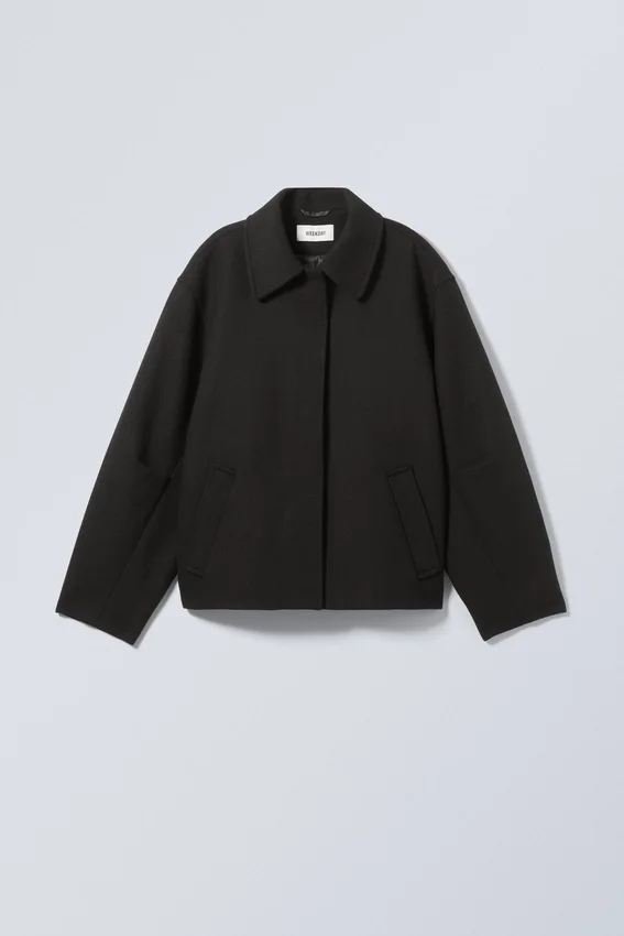 Chaqueta de mezcla de lana Tana – Negro Chaqueta de mezcla de lana Tana – Negro