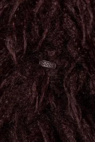 Chaqueta de piel sintética – Burdeos