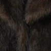 Chaqueta de piel sintética – Marrón oscuro
