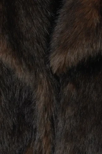 Chaqueta de piel sintética – Marrón oscuro