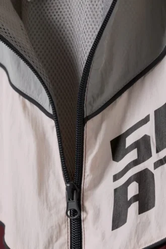 Chaqueta deportiva con estampados de colores – Gris/Rosa/Rojo