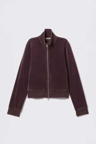 Chaqueta deportiva de terciopelo – Ciruela oscuro