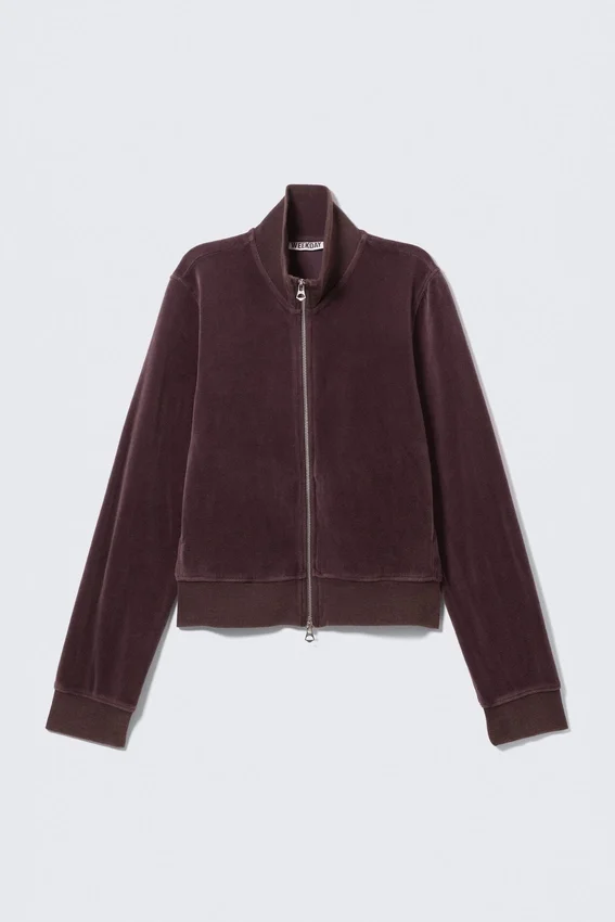 Chaqueta deportiva de terciopelo – Ciruela oscuro Chaqueta deportiva de terciopelo – Ciruela oscuro