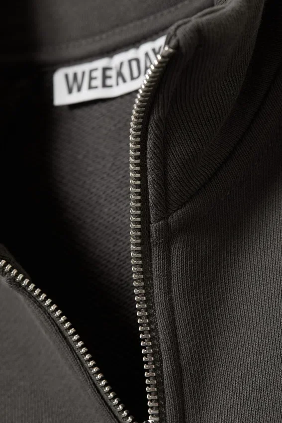 Chaqueta deportiva entallada de algodón – Gris oscuro Chaqueta deportiva entallada de algodón – Gris oscuro