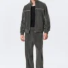 Chaqueta deportiva holgada de terciopelo – Gris oscuro Chaqueta deportiva holgada de terciopelo – Gris oscuro