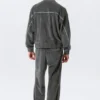 Chaqueta deportiva holgada de terciopelo – Gris oscuro Chaqueta deportiva holgada de terciopelo – Gris oscuro