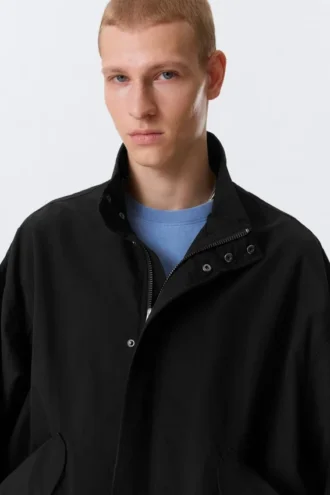 Chaqueta deportiva holgada – Negro