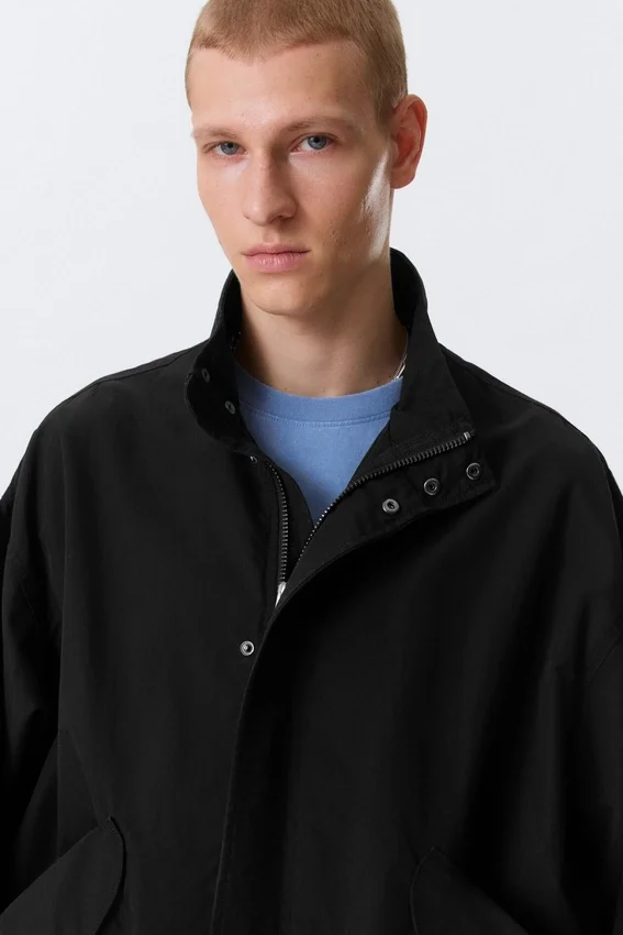 Chaqueta deportiva holgada – Negro Chaqueta deportiva holgada – Negro