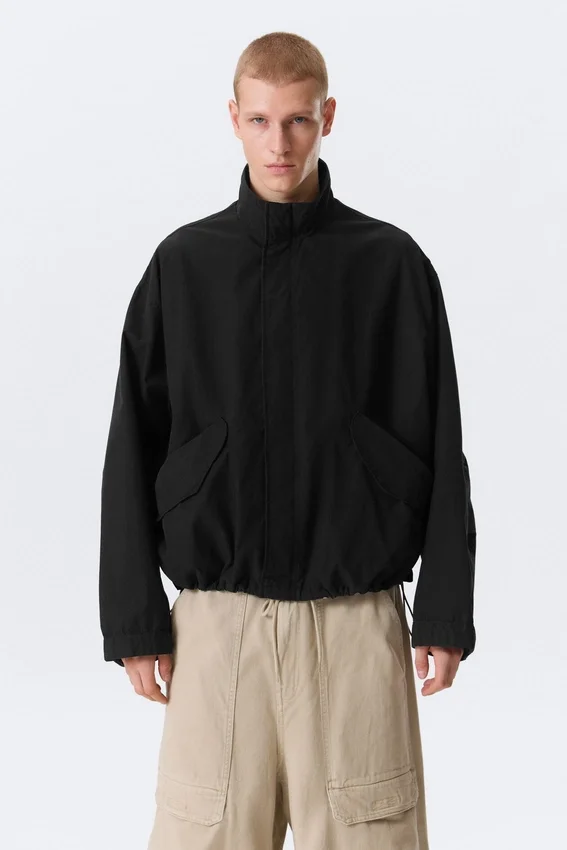 Chaqueta deportiva holgada – Negro Chaqueta deportiva holgada – Negro
