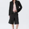 Chaqueta entallada con botones – Negra a rayas Chaqueta entallada con botones – Negra a rayas