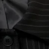 Chaqueta entallada con botones – Negra a rayas Chaqueta entallada con botones – Negra a rayas
