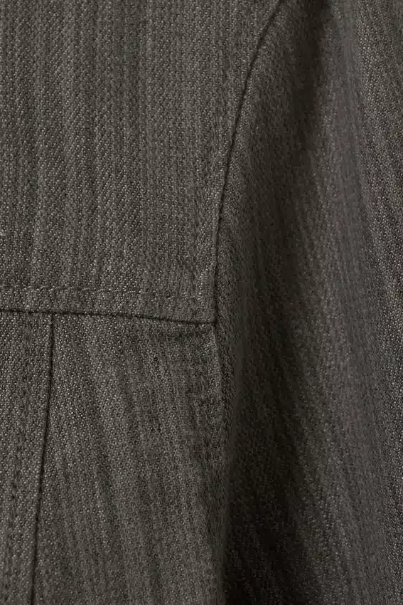 Chaqueta entallada con cremallera de algodón Genevieve – Gris oscuro Chaqueta entallada con cremallera de algodón Genevieve – Gris oscuro