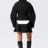 Chaqueta entallada con cremallera de neopreno – Negro Chaqueta entallada con cremallera de neopreno – Negro