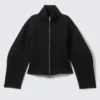 Chaqueta entallada con cremallera de neopreno – Negro Chaqueta entallada con cremallera de neopreno – Negro