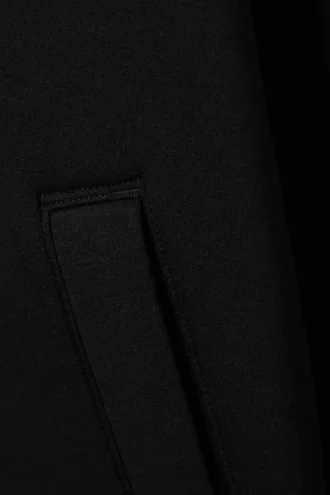Chaqueta estructurada con cremallera de tejido scuba – Negro