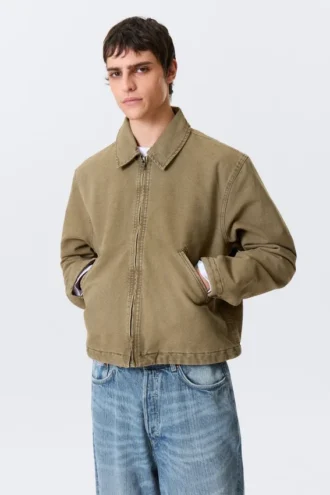 Chaqueta holgada con cremallera – Beige Chaqueta holgada con cremallera – Beige