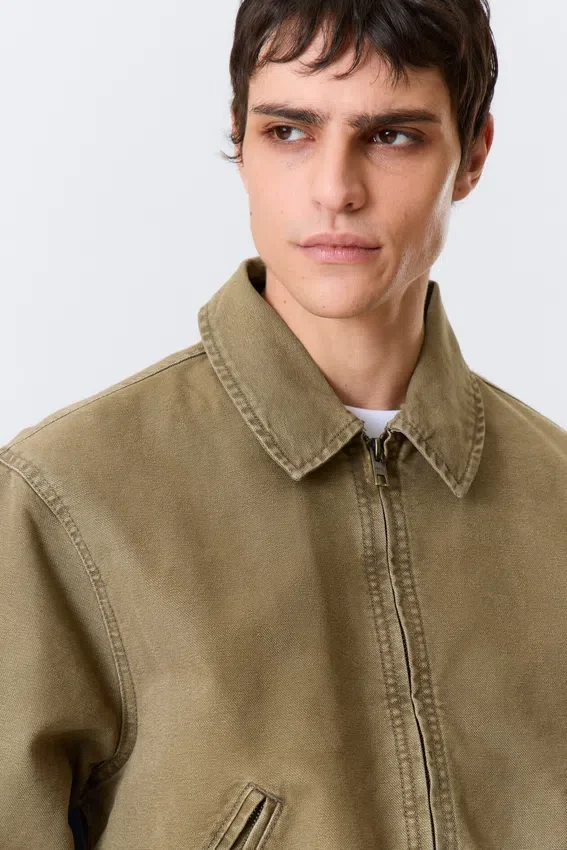Chaqueta holgada con cremallera – Beige Chaqueta holgada con cremallera – Beige