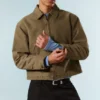 Chaqueta holgada con cremallera – Beige Chaqueta holgada con cremallera – Beige