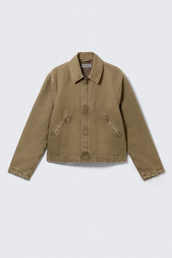Chaqueta holgada con cremallera – Beige Chaqueta holgada con cremallera – Beige