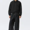 Chaqueta holgada con cremallera – Negro Chaqueta holgada con cremallera – Negro
