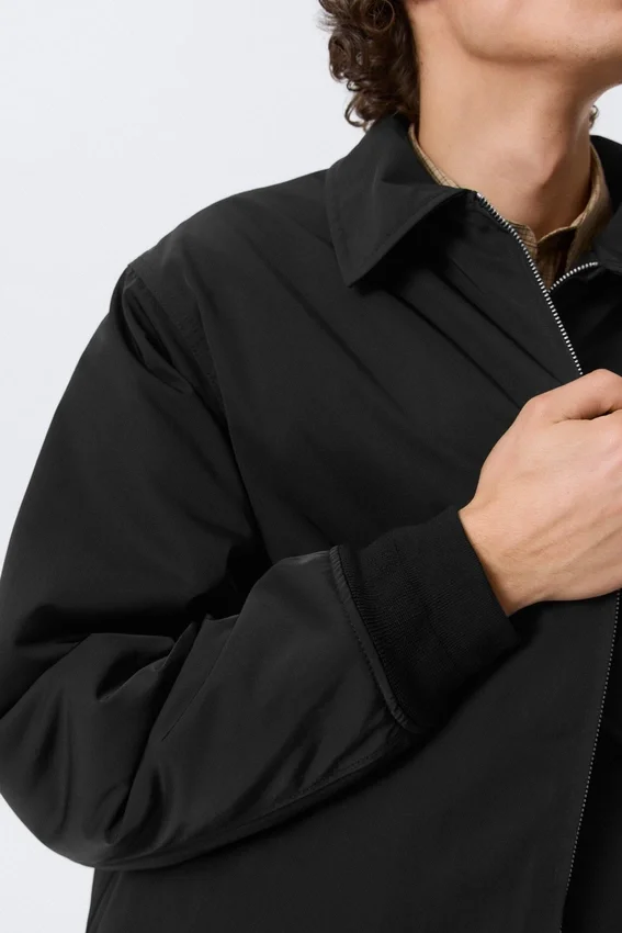 Chaqueta holgada con cremallera – Negro Chaqueta holgada con cremallera – Negro