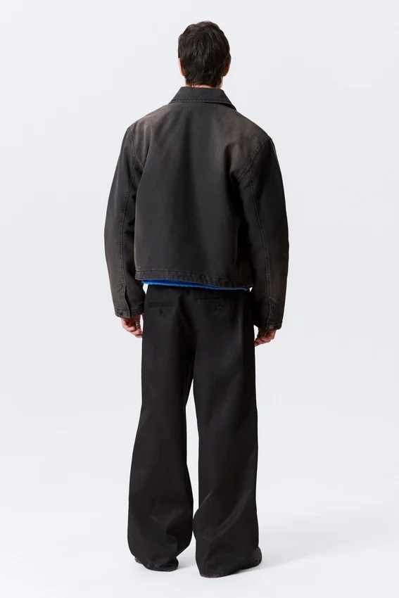 Chaqueta holgada con cremallera – Negro Chaqueta holgada con cremallera – Negro