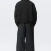 Chaqueta holgada con cremallera – Negro Chaqueta holgada con cremallera – Negro