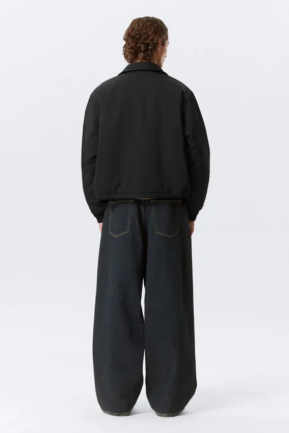 Chaqueta holgada con cremallera – Negro Chaqueta holgada con cremallera – Negro