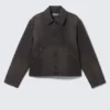 Chaqueta holgada con cremallera – Negro Chaqueta holgada con cremallera – Negro