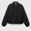 Chaqueta holgada con cremallera – Negro Chaqueta holgada con cremallera – Negro