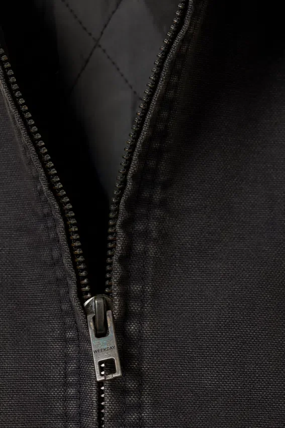 Chaqueta holgada con cremallera – Negro Chaqueta holgada con cremallera – Negro