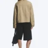 Chaqueta holgada de algodón con cuello de embudo – Beige Chaqueta holgada de algodón con cuello de embudo – Beige
