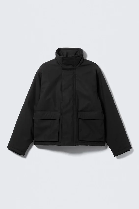 Chaqueta holgada de algodón – Negro Chaqueta holgada de algodón – Negro