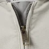 Chaqueta holgada de lona con capucha – Gris claro empolvado Chaqueta holgada de lona con capucha – Gris claro empolvado