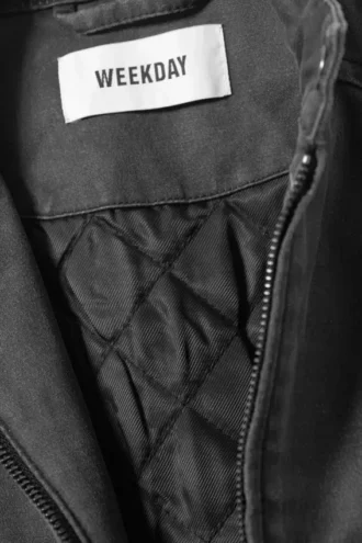 Chaqueta motera Reed con revestimiento – Negro lavado