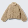 Chaqueta oversize con cremallera y capucha – Beige empolvado Chaqueta oversize con cremallera y capucha – Beige empolvado