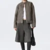 Chaqueta oversize de lona lavada – Gris Chaqueta oversize de lona lavada – Gris